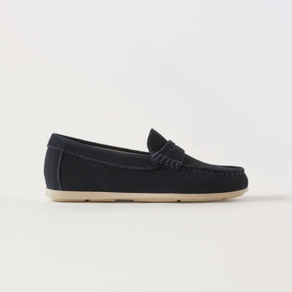 ZARA KIDS LEATHER LOAFERS SIZE 2 EUR 33